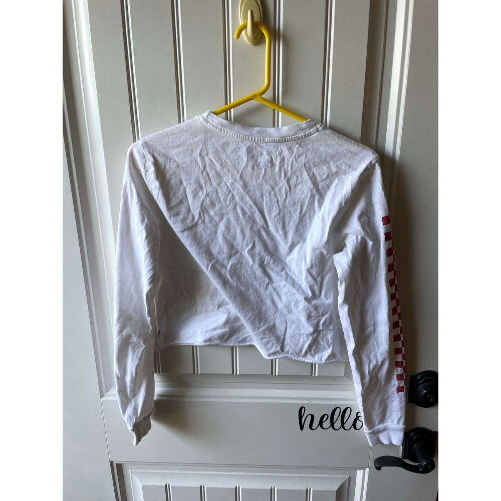 Vans white red checkered crop top women’s small - Picture 7 of 8